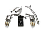 ARMYTRIX Stainless Steel Valvetronic Catback Exhaust System Mercedes-Benz C400 / C450 / C43 AMG W205 with Quad Gold Tips; 2015-2018