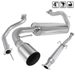 SPEC-D Tuning Honda CRX 2.5 Inch Inlet N1 Style Catback Exhaust; 1988-1991