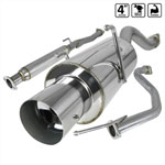 SPEC-D Tuning Acura Integra 2.5 Inch Inlet N1 Style Catback Exhaust; 1994-2001