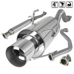 SPEC-D Tuning Acura Integra 2.5 Inch Inlet N1 Style Catback Exhaust; 1994-2001