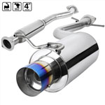 SPEC-D Tuning Lexus IS300 2.5 Inch Inlet N1 Style Catback Exhaust With Burnt Tip; 2001-2005