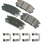 AKEBONO BRAKE CORPORATION Brake Pad Rear Chevrolet Captive 12-15 Equinox 07; 2012-2015