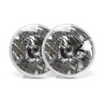 AUTO-LOC Tri-Bar Headlights Pair w/Replaceable Color Dots