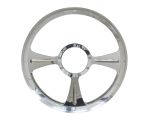 BILLET SPECIALTIES GTX01 Half Wrap Steering Wheel; 2009-2019