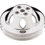 BILLET SPECIALTIES Polished BBC 2 Groove Upper Pulley