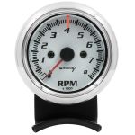 EQUUS 2-1/2 Dia Tachometer 8000 RPM White Dial