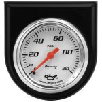 EQUUS 2.0 Dia Oil Pressure Gauge w/Black Panel