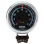 EQUUS 3-3/8 Dia Tachometer 8000 RPM Black Dial