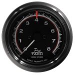 EQUUS 3-3/8 Dia Tachometer 8000 RPM Black Dial