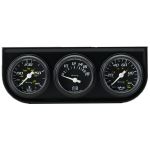 EQUUS 1-1/2 Dia Triple Gauge Set w/Black Panel