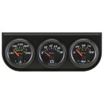 EQUUS 2.0 Dia Triple Gauge Set w/Black Panel