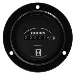 EQUUS 2.0 Dia Hourmeter Gauge Flange Mount - Black