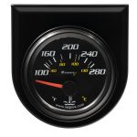 EQUUS 2.0 Dia Water Temp Gauge Black 100-280