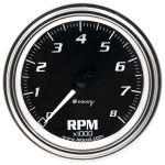 EQUUS 3-3/8 Dia Tachometer 8000 RPM Chrome