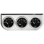 EQUUS 2.0 Dia Triple Gauge Set w/Chrome Panel