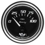 EQUUS 2.0 Dia Oil Pressure Gauge Chrome 0-100psi