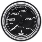 EQUUS 2.0 Dia Water Temp Gauge Chrome 140-280