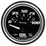 EQUUS 2.0 Dia Oil Pressure Gauge Chrome 0-100psi