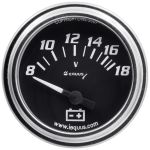 EQUUS 2.0 Dia Voltmeter Gauge Chrome 8-18 Volts