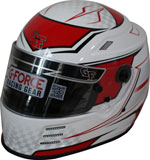 G-FORCE HELMET REVO GRAPHICS XSM RED SA2020