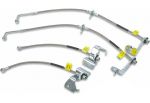 STEEDA AUTOSPORTS Stainless Braided Brake Line Kit 15-21 Mustang; 2015-2021