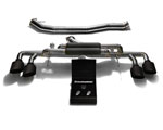 ARMYTRIX Titanium Valvetronic Catback Exhaust 90mm System Nissan GT-R R35 (Ti) with Quad Matte Black Tips; 2009-2019