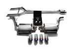 ARMYTRIX Stainless Steel Valvetronic Exhaust System Porsche 970 Panamera with Quad Blue Coated Tips; 2010-2013