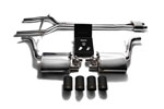 ARMYTRIX Stainless Steel Valvetronic Exhaust System Porsche 970 Panamera with Quad Matte Black Tips; 2010-2013