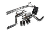 ARMYTRIX Stainless Steel Valvetronic Exhaust System Porsche 970 Panamera with Quad Matte Black Tips; 2010-2013