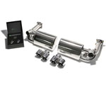 ARMYTRIX Stainless Steel Valvetronic Exhaust System Porsche 997 Turbo with Quad Matte Black Tips; 2007-2009