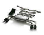 ARMYTRIX Stainless Steel Valvetronic Catback Exhaust System Porsche Cayenne with Quad Matte Black Tips