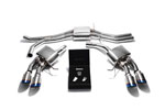 ARMYTRIX Stainless Steel Valvetronic Exhaust System Porsche Macan S / GTS / Turbo with Quad Blue Coated Tips