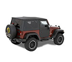 Bestop Jeep 07-17 Wrangler; Front Doors; 2-piece full Fabric Doors; Front