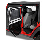 Bestop Jeep 07-17 Wrangler Unlimited; Rear doors only HighRock 4x4 Element Doors Upper Fabric Half-doors; REAR doors; 2007-2017