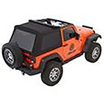 Bestop Trektop NX Glide Black Diamond Jeep 07-17 Wrangler 2-Door; includes convertible top folding frame; 2007-2017