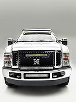 Zroadz T-Rex 2008-2010 FORD F250/350: Front Bumper Center Opening LED Light Bar Mount KIT with 20 IN Inch Led Light Bar (Includes Universal Wiring Harness); 2008-2010