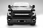 Zroadz T-Rex 2015-2017 FORD F150: Hood Hinges LED Light Bar Mounts - By A Pillar - for mounting Two 3 IN Zroadz Cube Pod Work Lights or Similar Style Light - Bolts On to Hood Hinges; 2015-2017