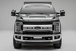 Zroadz T-Rex 2017-2017 FORD F-250 /350 OEM Grille LED Light Bar Mounts (Black) - Includes Two 6 IN Zroadz Slim Single Row LED Light Bars and wire harness- Bolts on to OEM Grille Asse; 2017-2017