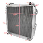 SPEC-D Tuning Toyota Pickup V6 Radiator - 3 Core