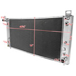 SPEC-D Tuning GMC Sierra 3 Core Radiator; 1999-2013