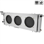 SPEC-D Tuning Jeep Cherokee 3 Row Radiator With Fan Shroud; 1991-2001