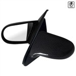 SPEC-D Tuning Honda Civic 2/3 Door Spoon Style Mirrors - Power Carbon Fiber; 1992-1995