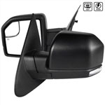 SPEC-D Tuning Ford Expedition Towing Mirrors Black - Clear Signal Power Heated; 2003-2006