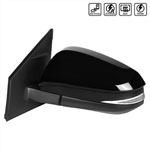 SPEC-D Tuning Toyota Rav4 Side Mirror - Left - 10 Wires, Power & Fold & Heat & Bsm & Lamp Glossy Black