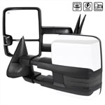 SPEC-D Tuning Chevrolet Silverado Towing Mirror Chrome Cvr Power Heated Smk Led; 2003-2006