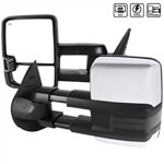 SPEC-D Tuning Chevrolet Silverado Towing Mirror Chrome Cvr Power Heated Smk Led; 2007-2013