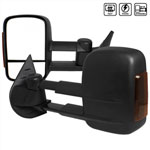 SPEC-D Tuning Chevrolet Silverado Towing Mirrors Power, Heated, LED Signal; 2007-2013