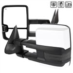 SPEC-D Tuning Chevrolet Silverado Towing Mirror Chrome Cvr Power Heated Smk Led; 1999-2002