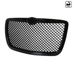 SPEC-D Tuning Chrysler 300 300C Mesh Grill Black; 2005-2009