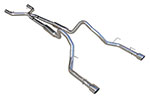 Pypes Mustang V6 mid-muffler Exhaust System with True Duals 409 SS